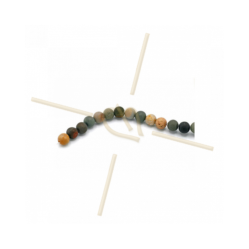 Jaspe Matte Polychrome natuursteen rond 6mm