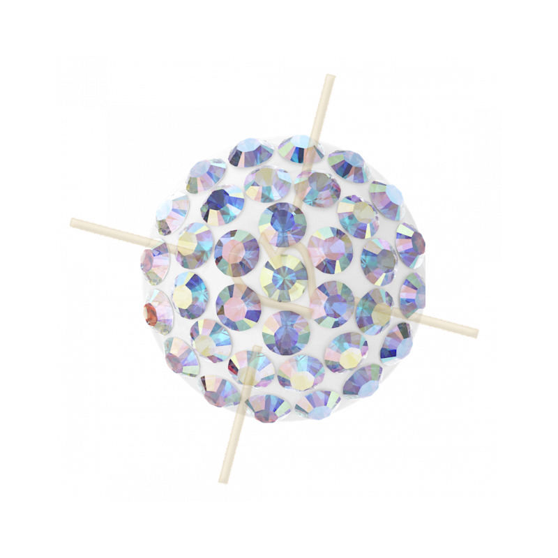 Cabochon Pavé Swarovski 8mm Crystal AB 86601