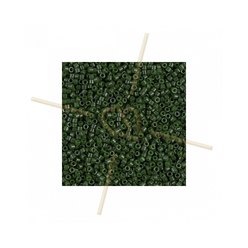 Miyuki Delica 11/0 - Opaque Frosted Dark Green - Db663