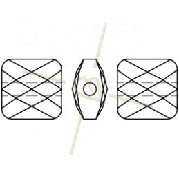 Swarovski Mini Square Bead 6mm 5053 Light Silk 261