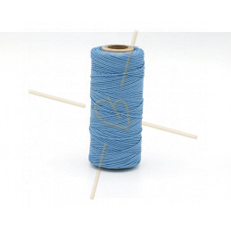 Macramé touw 0.5mm polyester Premium Quality Blue Light Sapphire