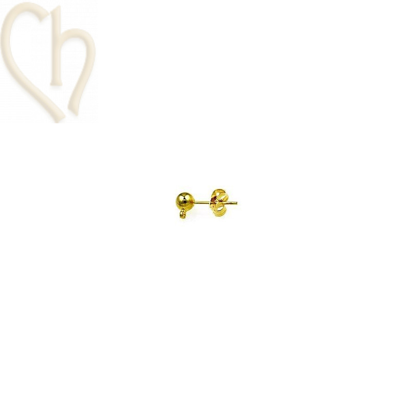 earrings with ball 5mm + ring