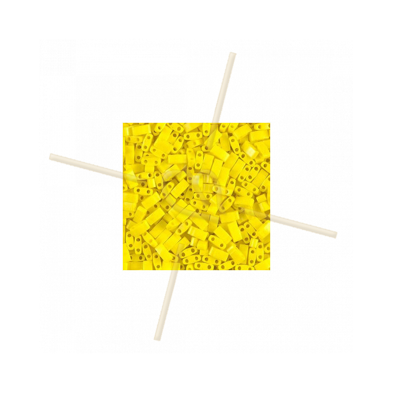 Half Tila Miyuki 5*2mm Opaque Yellow HTL-404