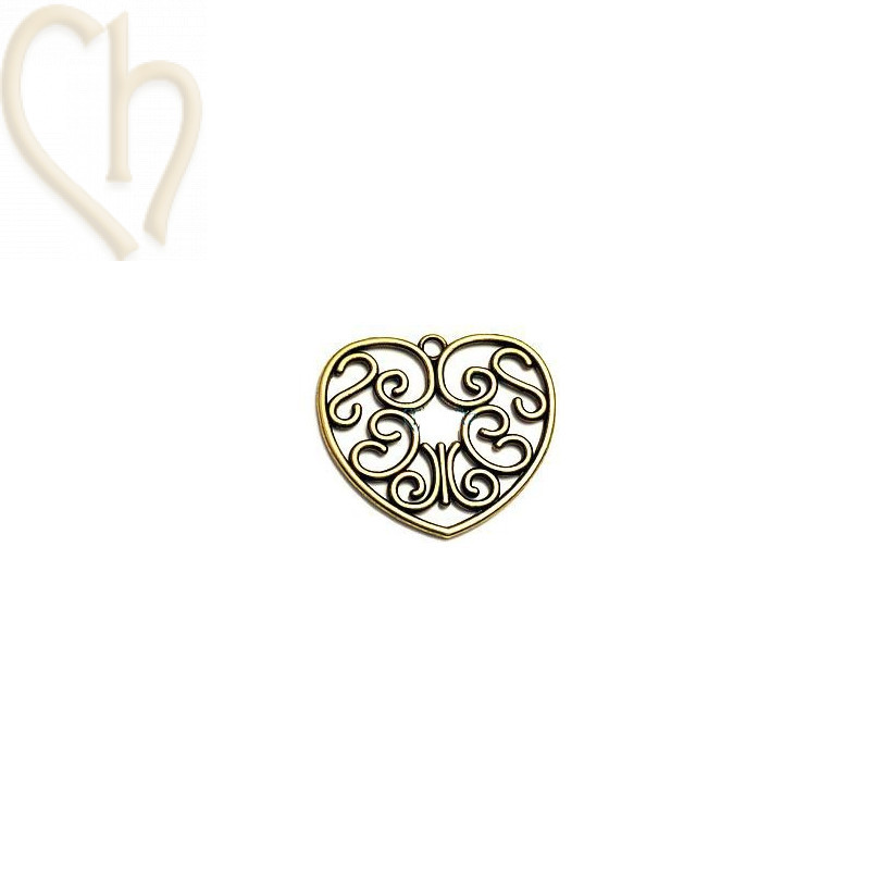 pendentif coeur deco 35mm