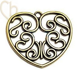 pendentif coeur deco 55mm