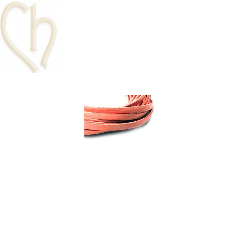 cuir plat 5mm saumon