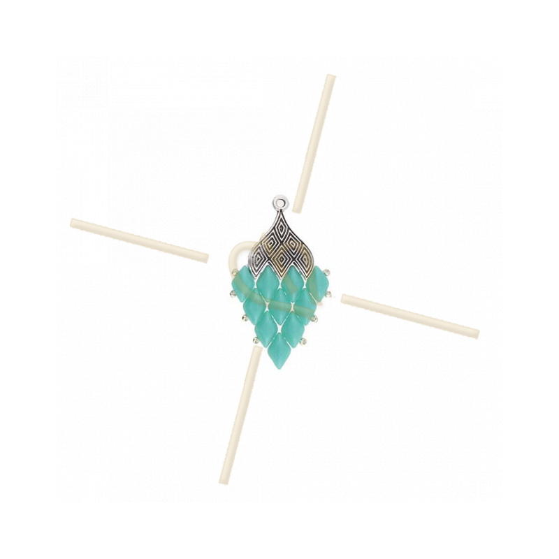 Cymbal Connector  - TOURLOS -gemduo connector - Eindstuk Rhodium plated