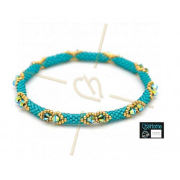 Kit Bangle armband Turquoise White Teal