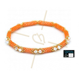 Bangle Bracelet Orange Luster