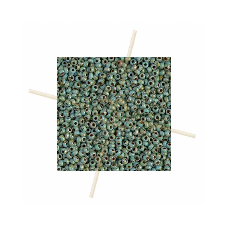 Rocaille 11/0 Miyuki Opaque Turquoise Picasso