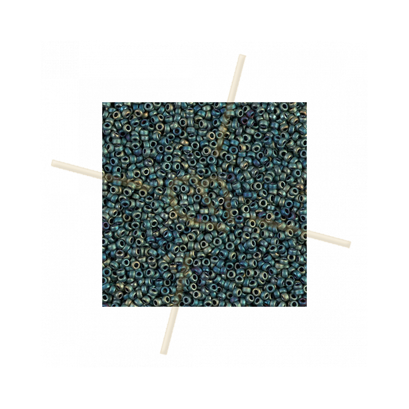 Miyuki Rocailles 15/0 Green Multi Mettalic Matte - 15-2008