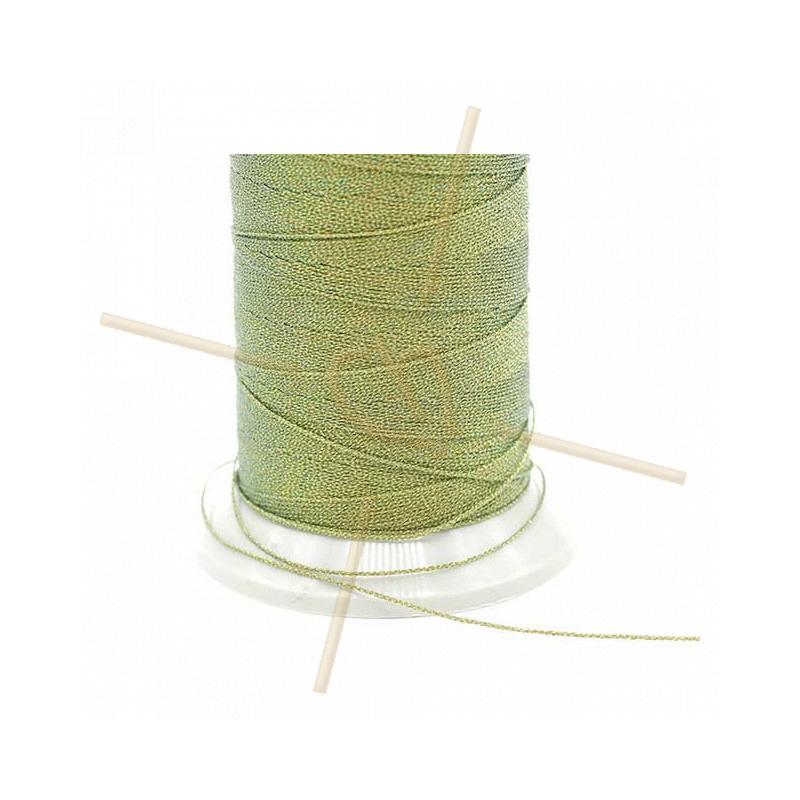 Thread Poly Metallic 0.8mm Green Gold Metallic
