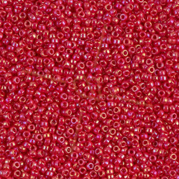 Miyuki Rocailles 15/0 Opaque Red AB 9476