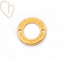rondel 12mm avec inscription et 2 trous