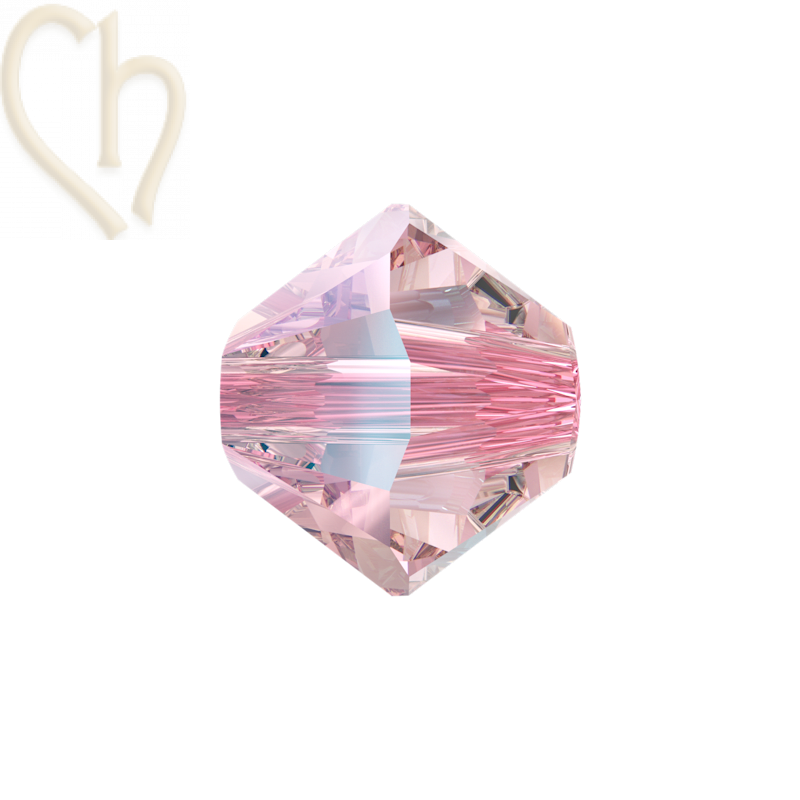 3mm Light Rose Shimmer Swarovski Tolletje 223shim