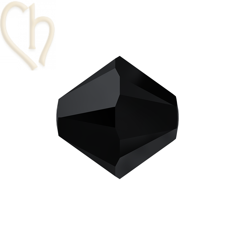 6mm Swarovski Tolletje Jet