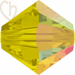 4mm Yellow Opal AB Swarovski Bicone