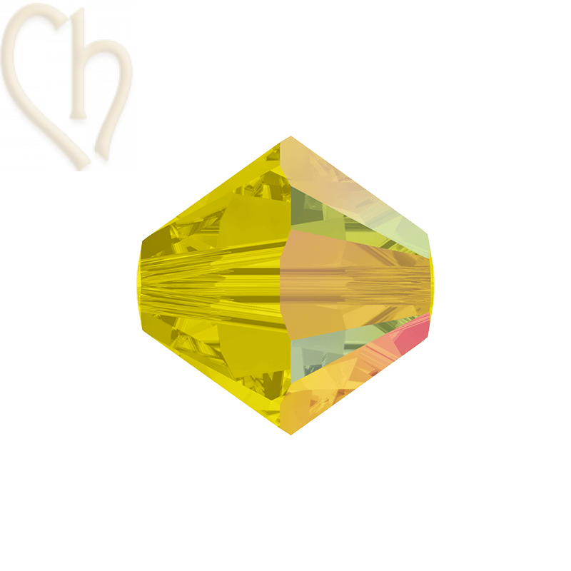 4mm Yellow Opal AB Swarovski Tolletje