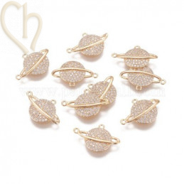 Hangertje planeet Gold Plated 18mm