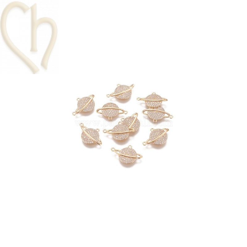 Pendant planet Gold Plated 18mm