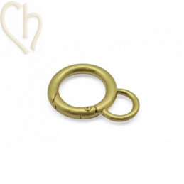 Clasp keyring clip 42x30x5mm Gold Vintage