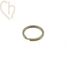 dubbele ring plat staal 28 mm voor sleutelhanger