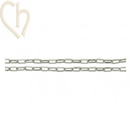 Chain oval 8.5x5x1.6mm rhodium / gold plated