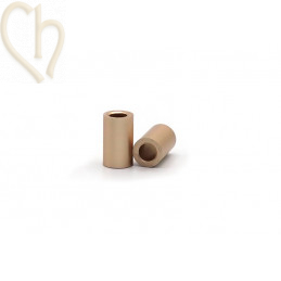 Aluminium anodized cilinder bead 6mm Champagne