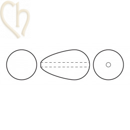 Austrian Crystal Nacré Pear 15*8mm Blue