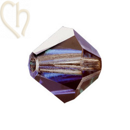 Preciosa Crystal Rondelle Bead 4mm Heliotrope