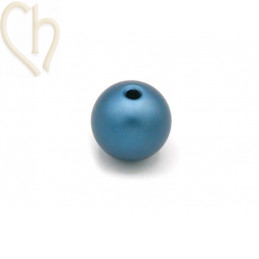Aluminium anodized round bead 12mm Blue