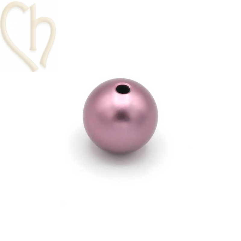 Perle ronde aluminium anodize 12mm Red 8001