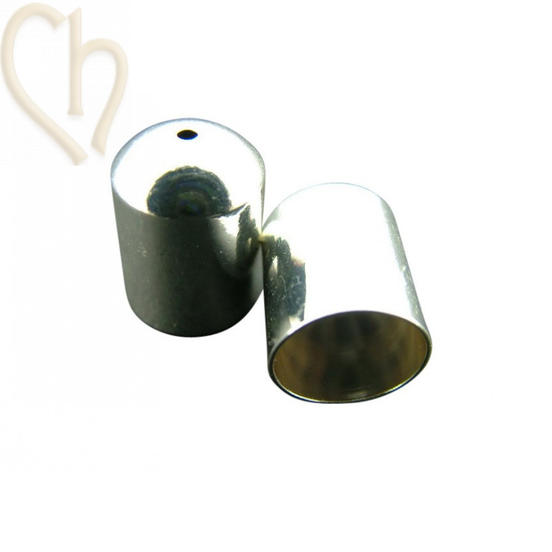 Embout metal 10*15mm troué 2mm