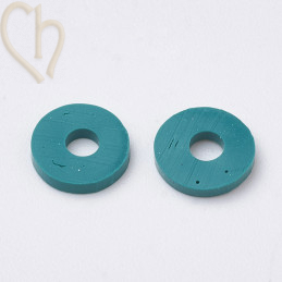 Heishi rondellen 4mm Turquoise String 40 cm.