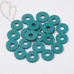 Heishi Rings 4mm Turquoise String 40cm.