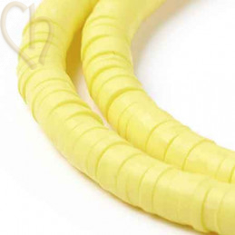 Heishi Rings 4mm Yellow String 40cm.