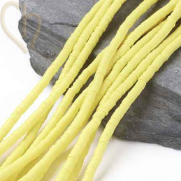 Heishi Rings 4mm Yellow String 40cm.