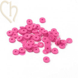 Heishi Rings 4mm Fuchsia String 40cm