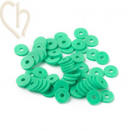 Heishi Rings 8mm Green String 40cm