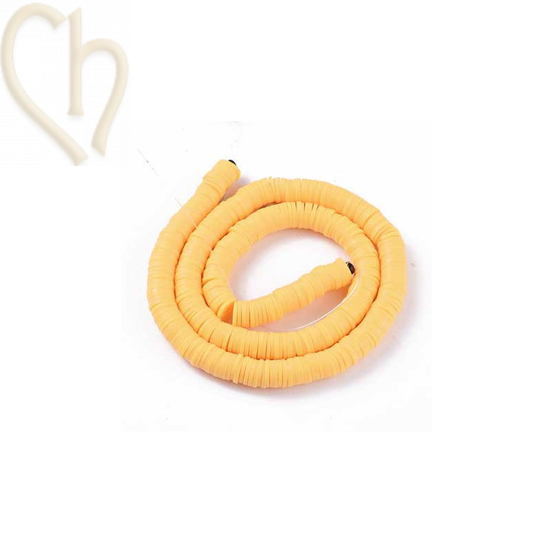 Rondelles Heishi 8mm Orange pastel par Fil 40cm