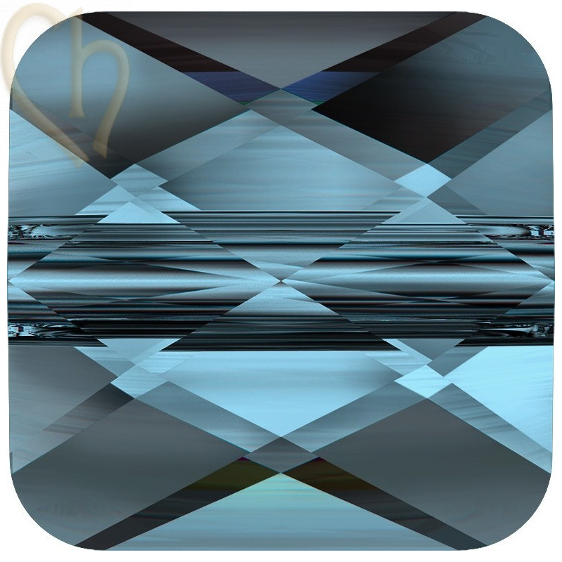 Swarovski Mini Square Bead 6mm 5053 Indicolite