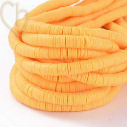 Rondelles Heishi 8mm Orange pastel par Fil 40cm