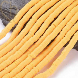 Rondelles Heishi 8mm Orange pastel par Fil 40cm