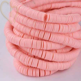 Heishi rondellen 8mm babyroze String 40 cm