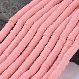 Rondelles Heishi 8mm Rose Bébé par Fil 40cm