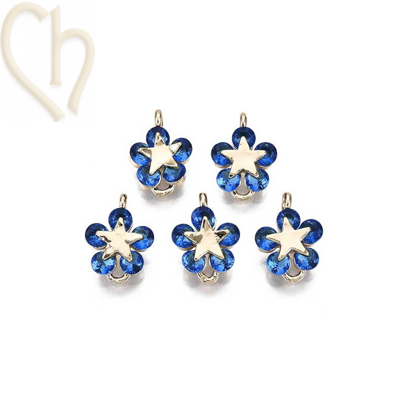 Charms flower 12mm Gold Plated