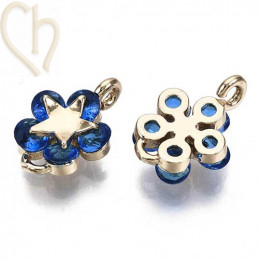 Charms flower 12mm Gold Plated