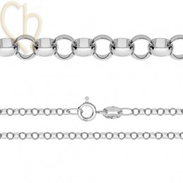 collier argent .925 longeur 42cm maille Rolo ronde