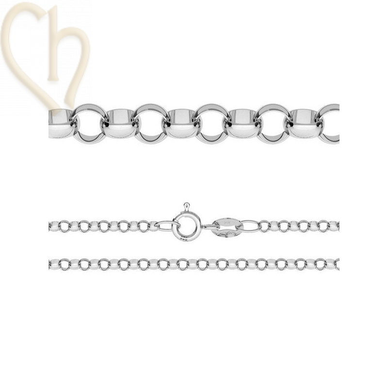 collier argent .925 longeur 42cm maille Rolo ronde