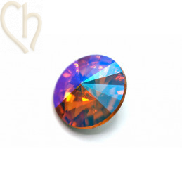 Charl'stone Crystal Rivoli 14mm 1122 - Light Peach Shimmer